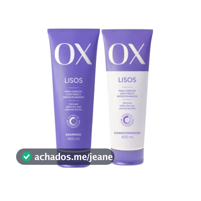 Kit Shampoo + Condicionador  OX Lisos 400ml