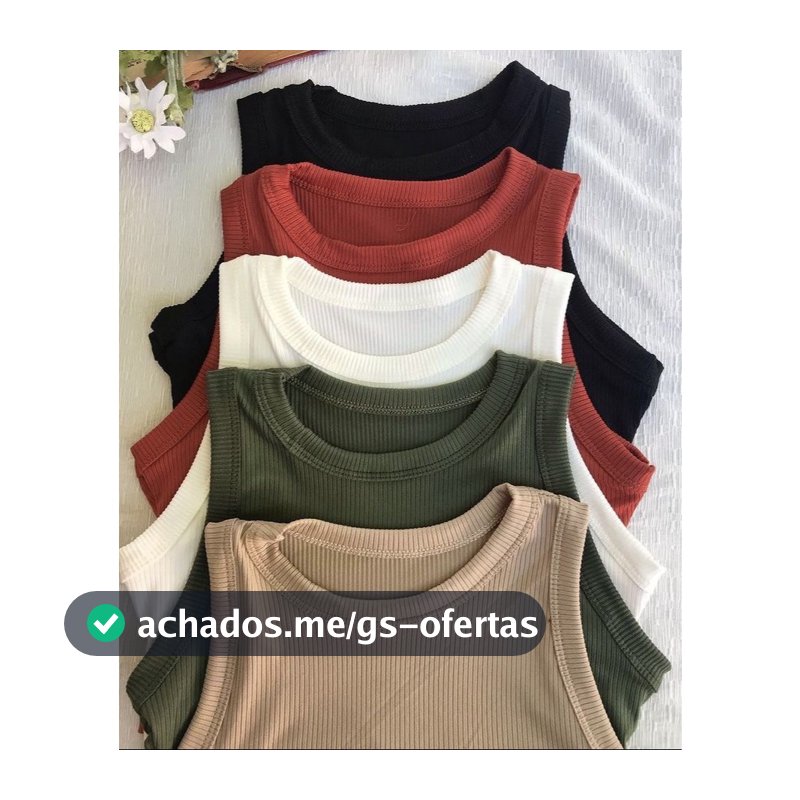 kit 4 unidades blusa canelado camiseta feminina casual dia a dia  cores variadas