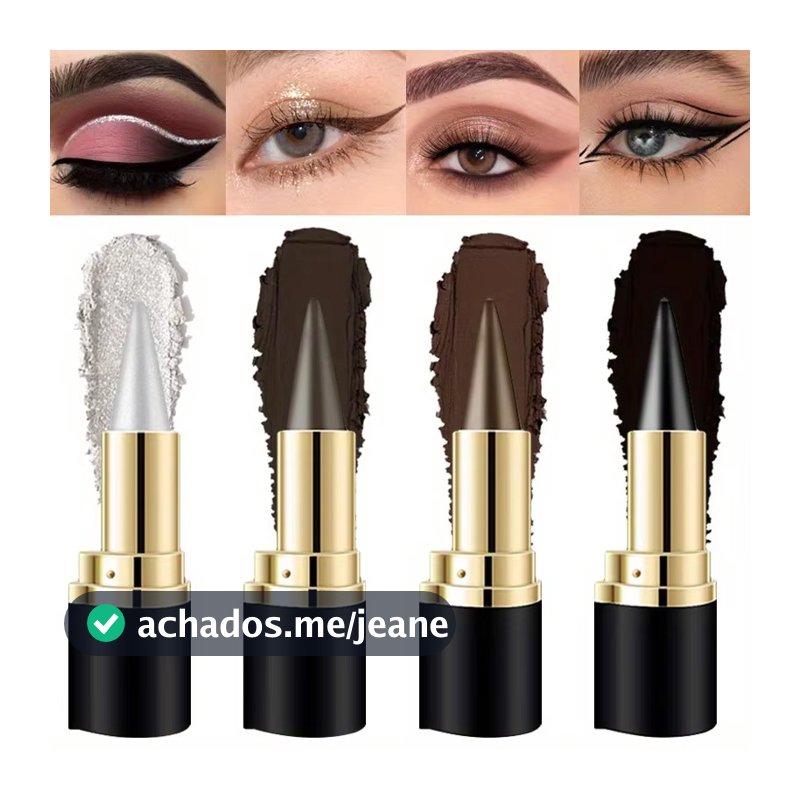 Lápis Delineador Em Gel À Prova D'água , Maquiagem Preta Para Olhos , Preto , Creme , Caneta Delineadora