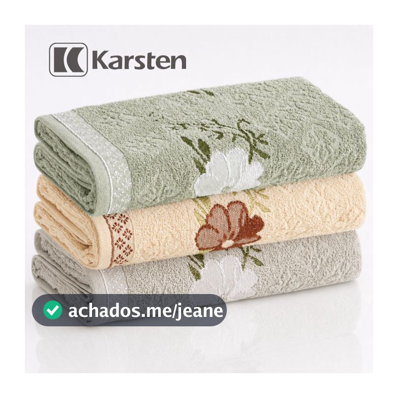 Kit 3 Toalhas de Banho Karsten Yuna Algodão Toque Macio 70x135cm Ótima Absorção SoftMax 430g/m²
