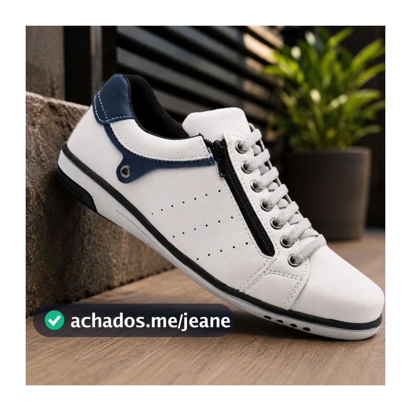 Sapatenis Masculino Star Fox Ziper e Cadarço Calce Casual Ideal Para Presente