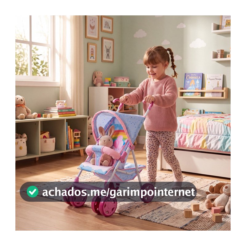 Carrinho de boneca luxo Nuvem de Sonhos - Baby Hercules