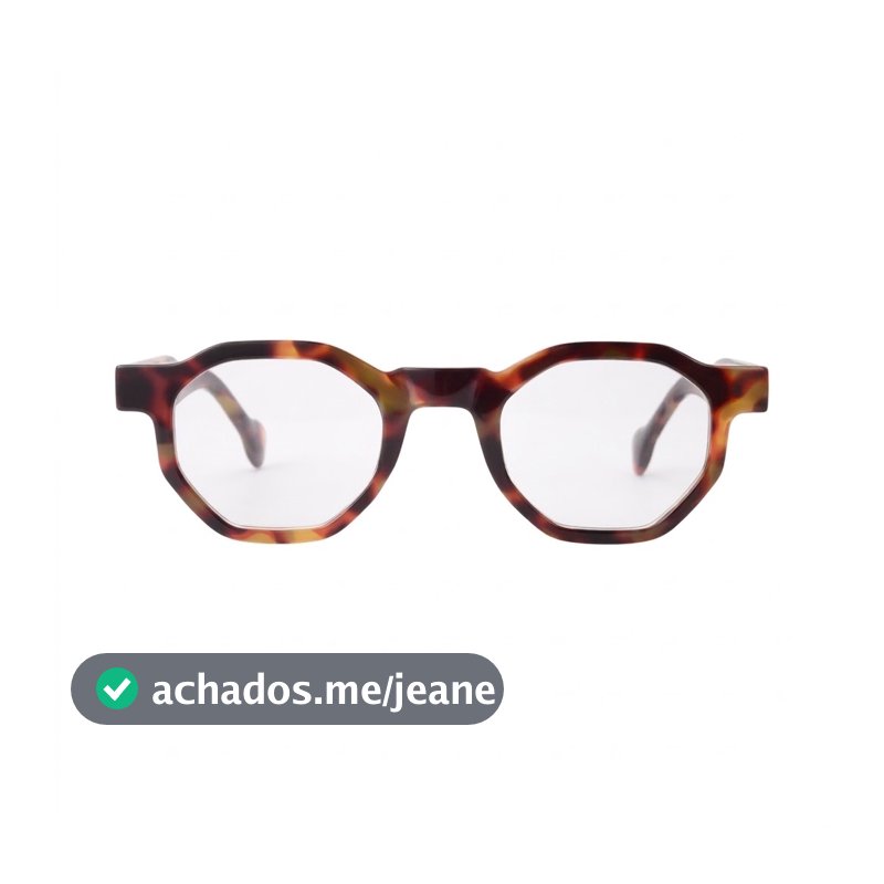 Armação Para Óculos de Grau Hexagonal Tori Tortoise Giorno Armação Premium Retrô Unissex Leve Confortável