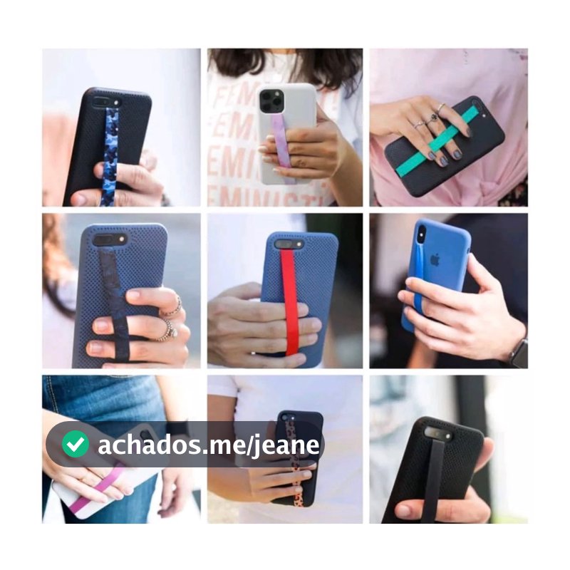 Fita Salva Celular Silicone para capinha fone strep - Suporte Para Celular