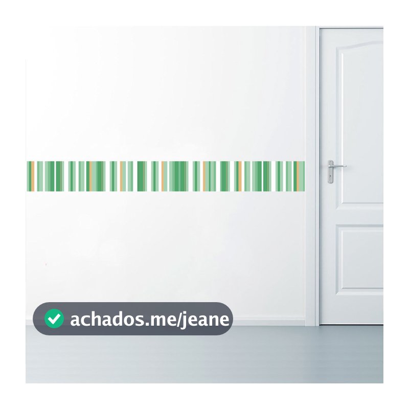 Faixa Decorativa Adesiva Cores Verde Quarto Infantil