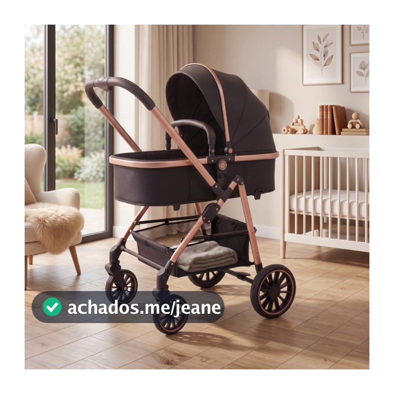 Carrinho de Bebê Apolo Duo Apolo Preto