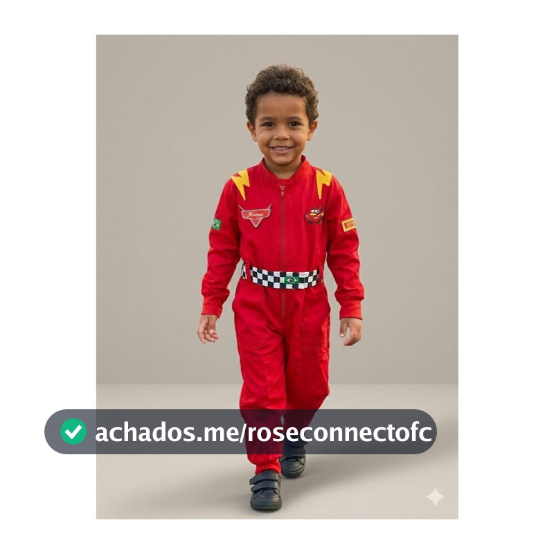 Macacão Piloto de corrida Cars relâmpago