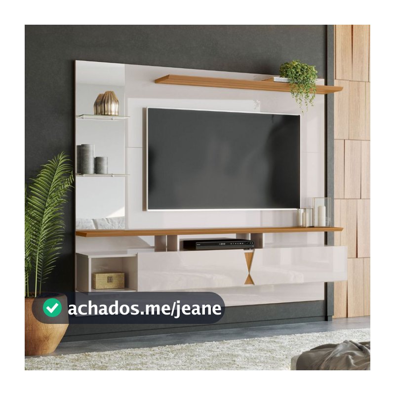 Painel Intense Campeão Vendas  para TV até 55 Polegadas em Mdf 25mm Com Espelho - Lukaliam Móveis