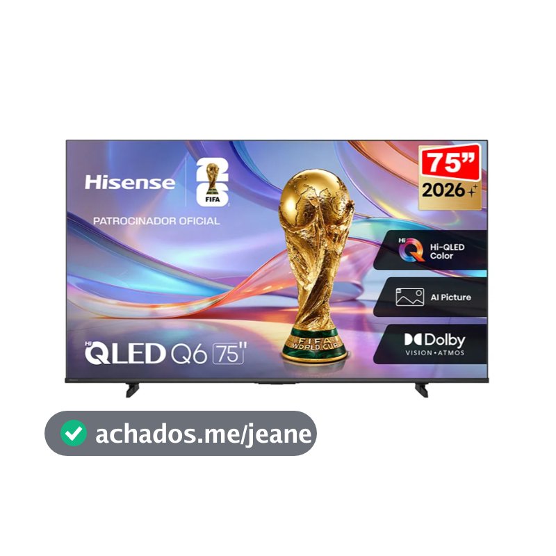 Smart TV Hisense 75" QLED 4K UHD HDR10+ 60Hz — 75Q6QVV