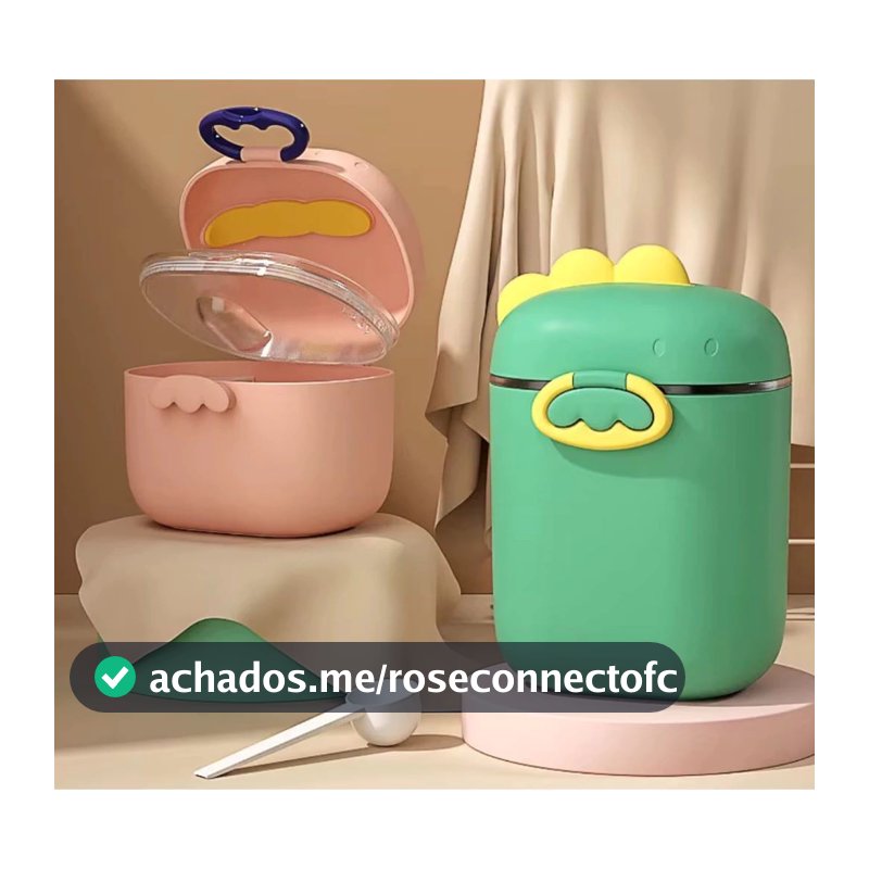 Porta Leite Em Pó Infantil Portátil Com Dosador Nivelador Para Passeio E Viagem 400ML
