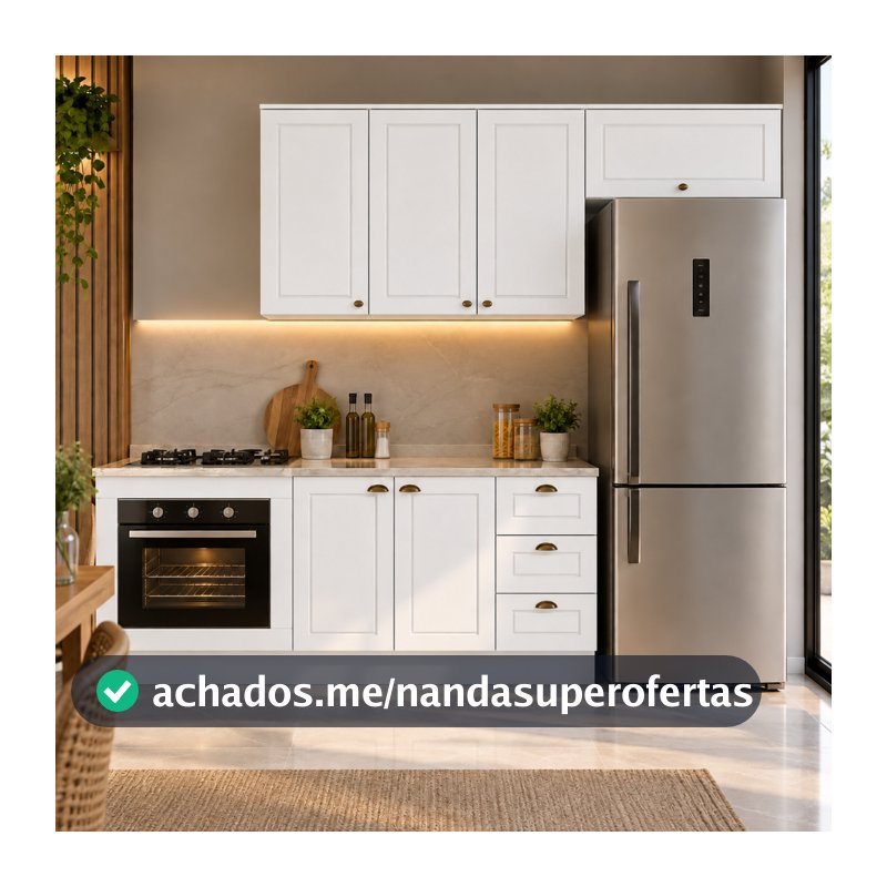 Cozinha Amy 4 Peças MDF Módulo Forno De Embutir 280 Casa 812