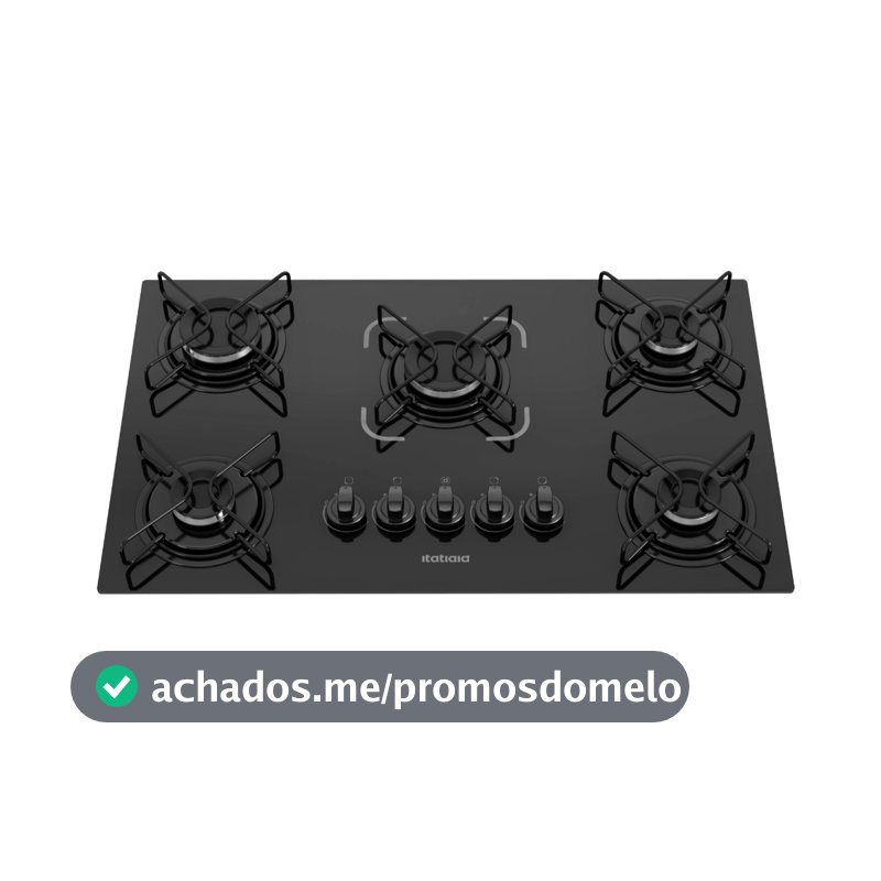 Cooktop Itatiaia Essencial 5 Bocas Preto – Bivolt 127V/220V com Acendimento Automático