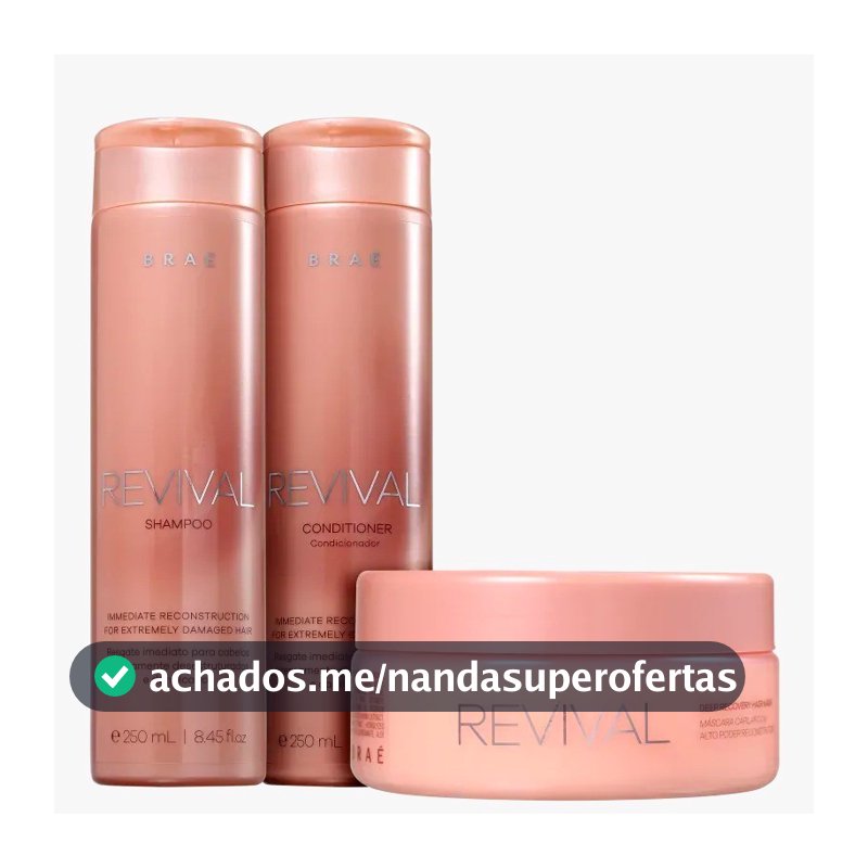 Kit Braé Revival Shampoo + Condicionador + Máscara
