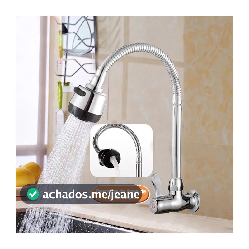 Torneira Gourmet com chuveiro - Torneira para cozinha luxo Torneira com rotação de 360°  Para envio imediato