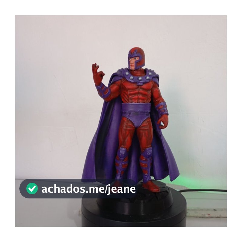 Boneco Magneto 19cm X-Men Colecionável Impressão 3D Premium Figuras de Ação