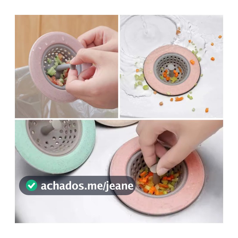Ralo de Silicone Borda Larga para Pia de Cozinha