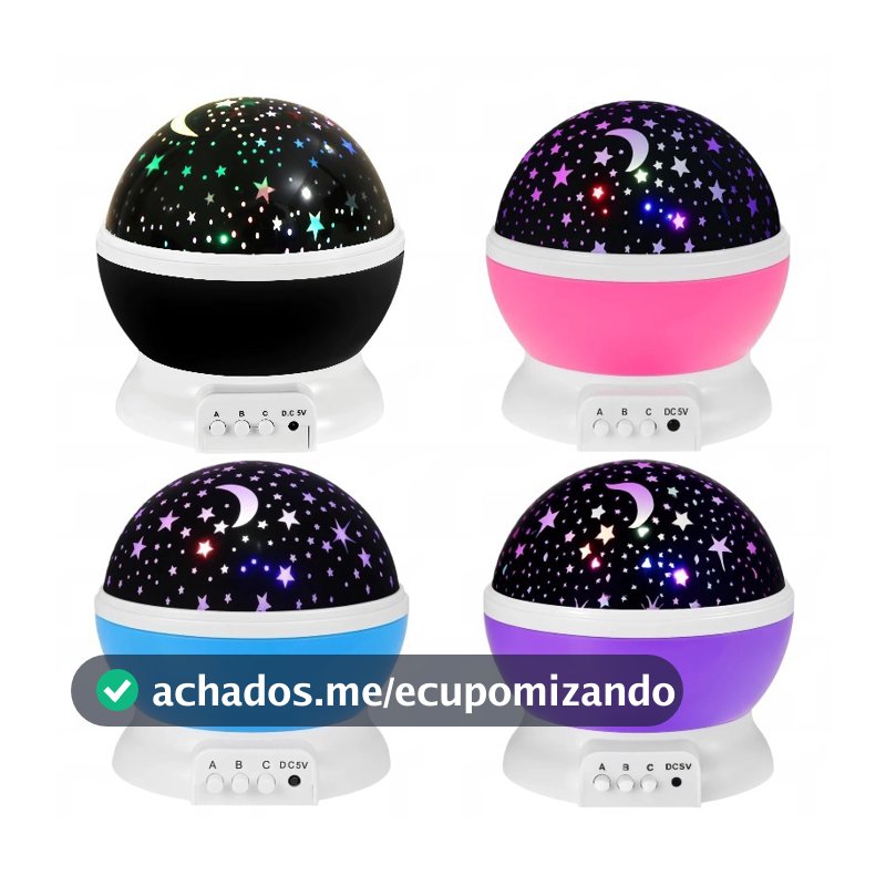 Luminaria Projetor De Estrelas Galaxy Abajur Quarto Criancas Star Master Combinação de Duas Cores