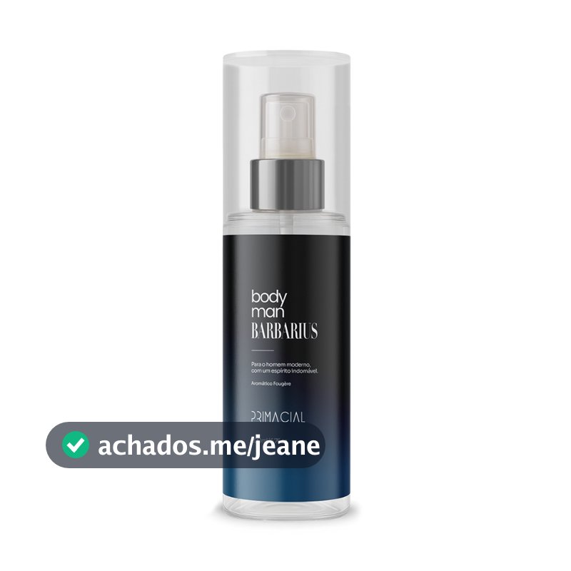 BODY SPLASH MASCULINO BARBARIUS 200ML - PRIMACIAL PERFUME AMADEIRADO