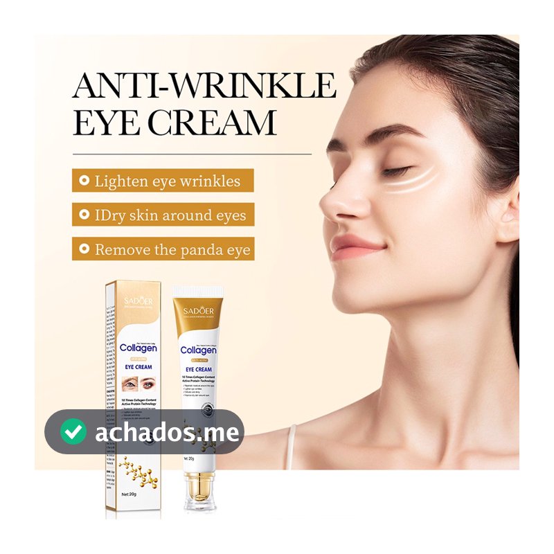 SADOER Collagen Eye Cream Hidrata Melhora Olheiras , Antirrugas E Bolsas Sob Os Olhos 20g