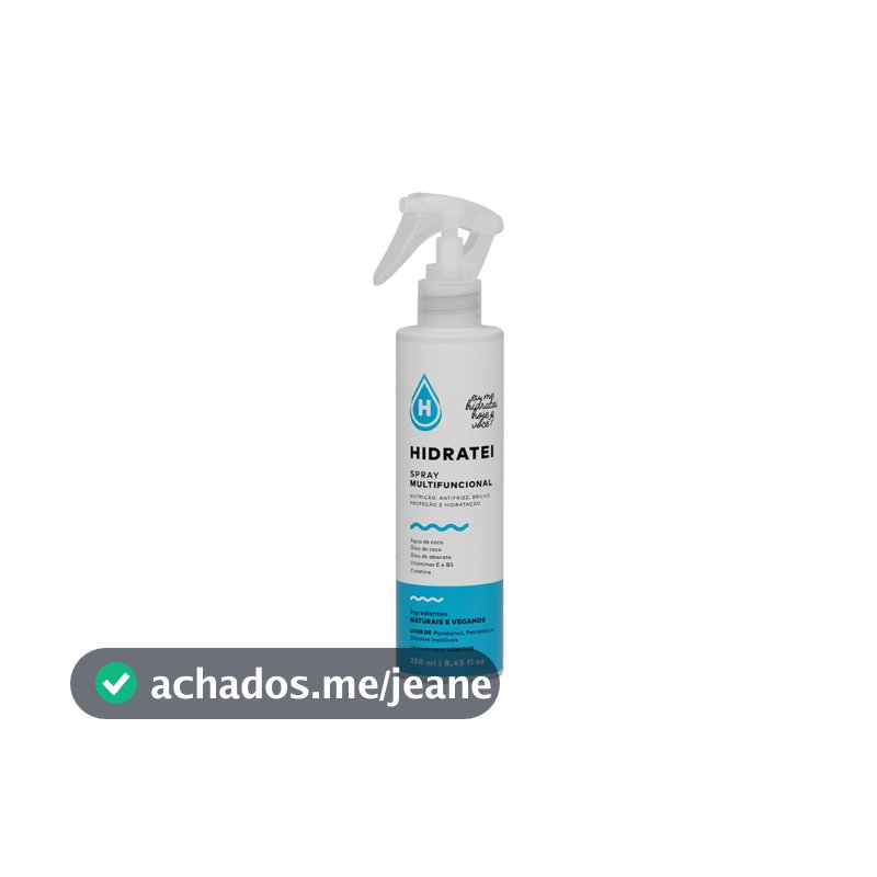 Spray Leave-in Multifuncional Hidratei 250ml Hidratação Proteção Térmica Antifrizz Brilho
