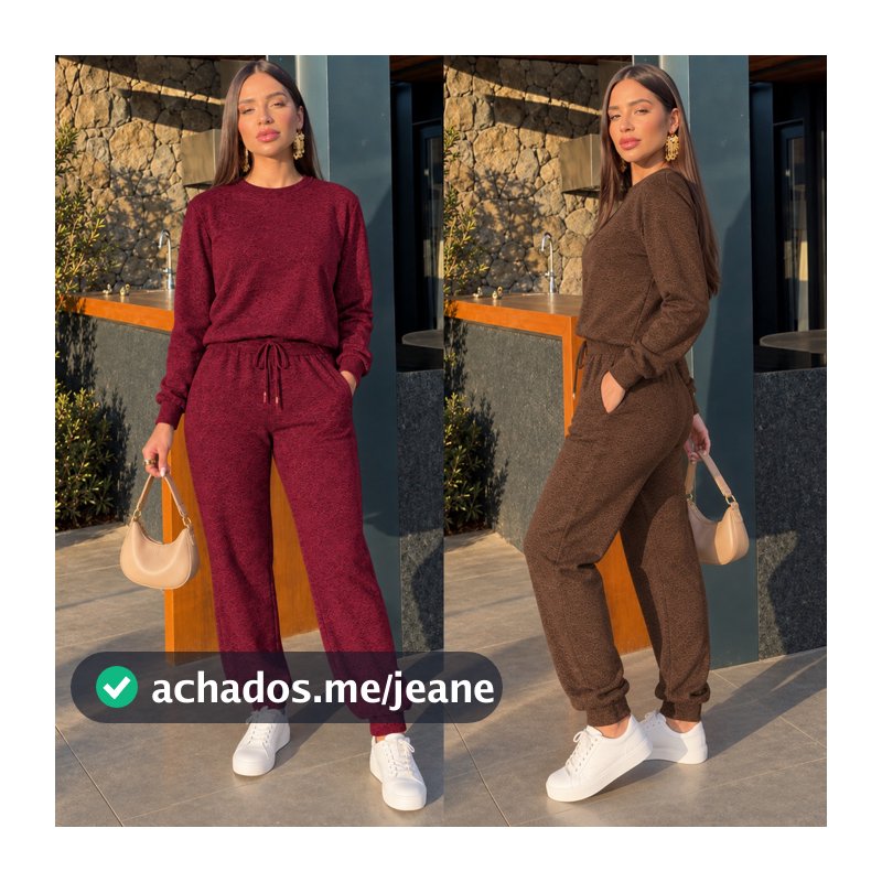 Conjunto Lanzinha Feminino Blusa Mullet Manga Longa Calça Cintura Alta com Punho Moda Outono Inverno Feminina Elegante