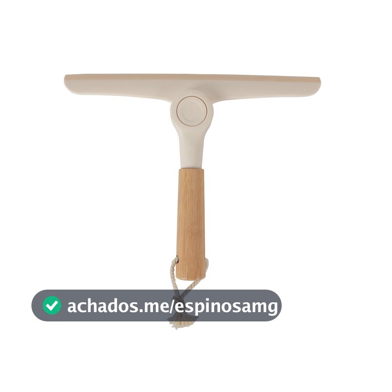 Rodo de Pia Dobrável com Cabo de Bambu Oikos Rodinho Off White Bege