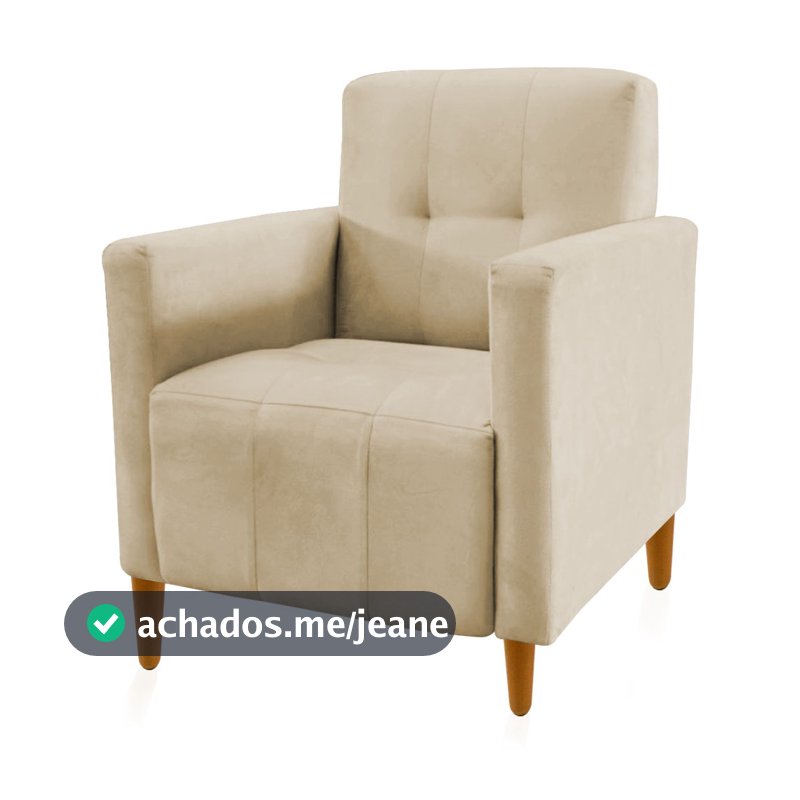 Poltrona Sofa Com Espumas Macias Para Salão de Beleza Advocacia Recepção Visammer
