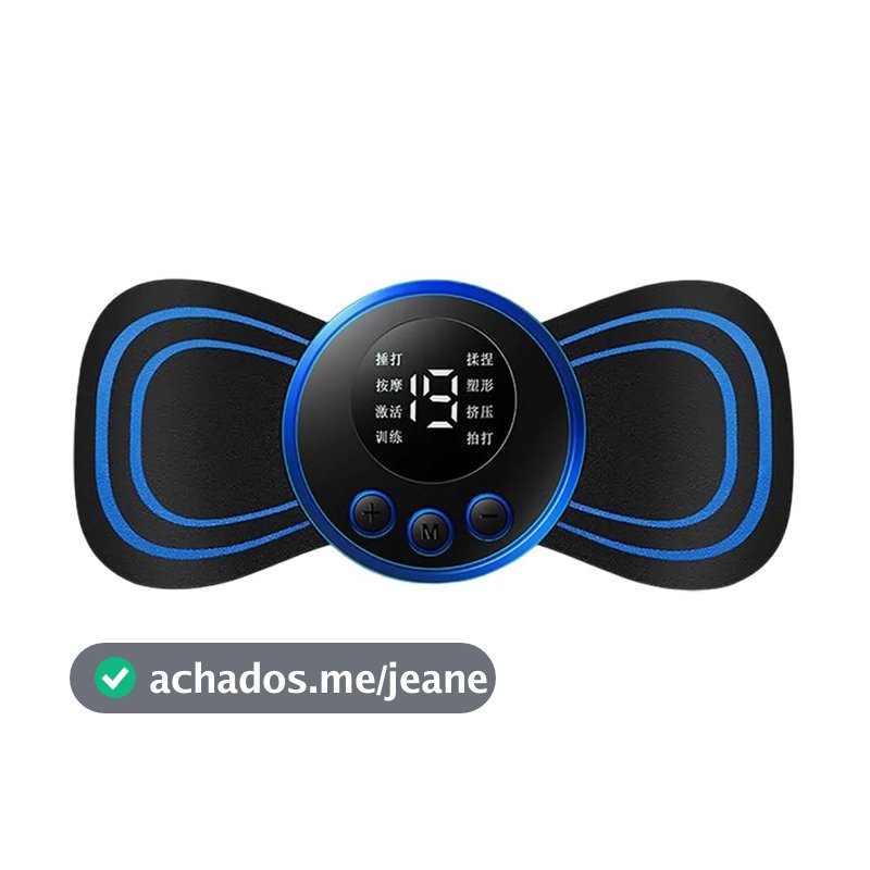 Massageador Adesivo Borboleta Portátil Elétrico para Relaxamento Muscular ACHEI GLAM