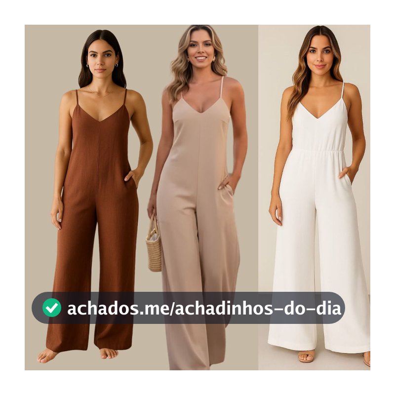 Macacão Feminina Calça Ampla de Festa Chá Revelação Casamento Convidada Confortável Final do Ano