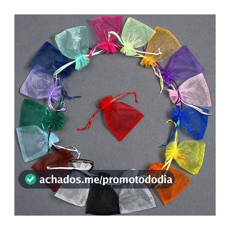Kit 50/100 Un Saco Saquinho Organza Tule Saquinho  9x12Festa Casamento (Escolha A Cor)