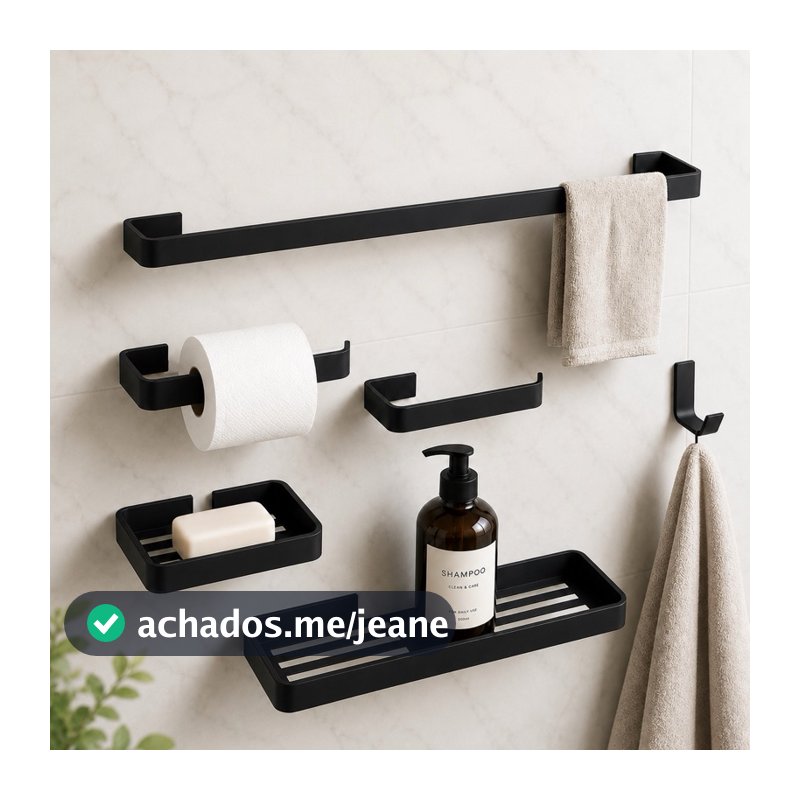 Kit Acessórios Para Banheiro 6 Peças Varias Cores
