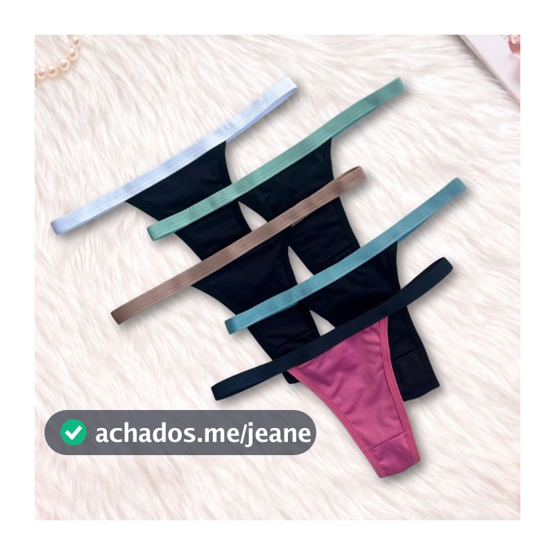 Kit Calcinha Feminina Conforto Tanga Biquíni Confortável Com Forro Algodão Básica Dia a Dia