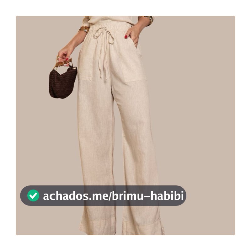Calça Linho alfaiataria feminino pantalona elegante social soltinha