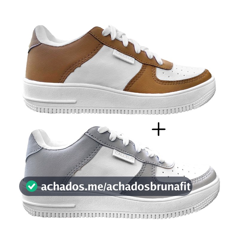 Kit 2 Tênis Plataforma Feminino Masculino Academia Dia a Dia Casual