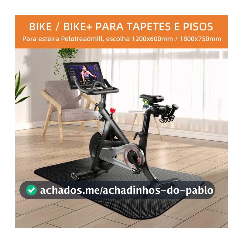 Tapete Fitness para Esteira e Bicicleta Ergométrica Impermeável Antiderrapante Multiuso Yoga Vários Tamanhos