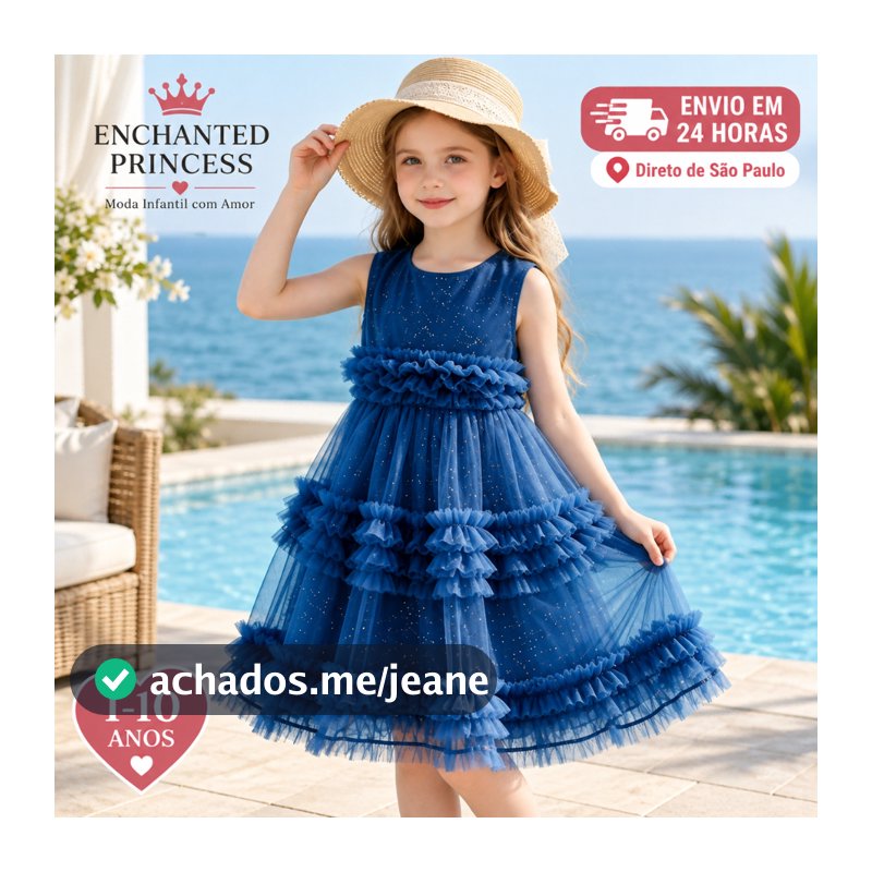 ENCHANTED PRINCESS Vestido de menina de design sofisticado, perfeito para festas e uso diário，enfeites de renda