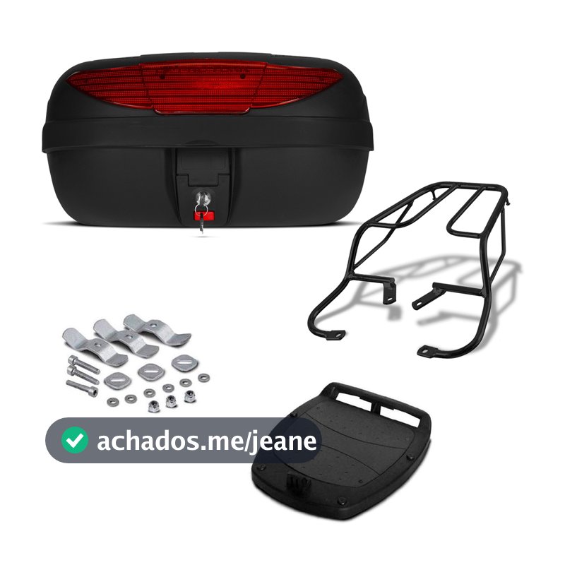Bau Moto 45 Litros Pro Tork + Bagageiro Cbx 250 Twister