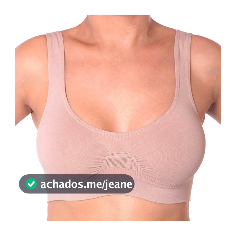 Sutiã Top Lupo Loba Original Poliamida Sem Costura Sem Bojo Soutien Feminino Confort Plus Clássico