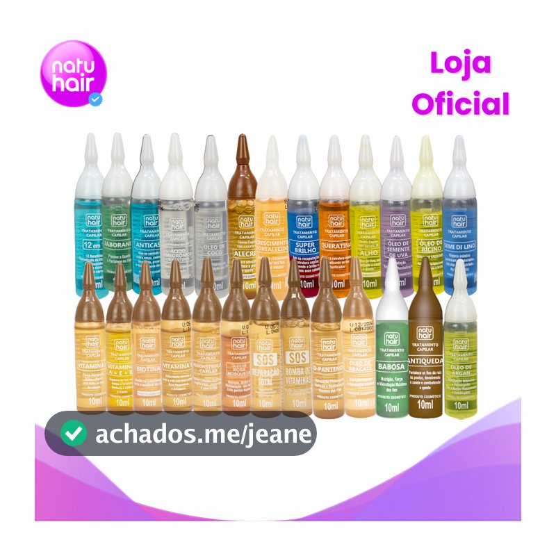 Ampola de tratamento capilar Natuhair 10ml - (Unidade)