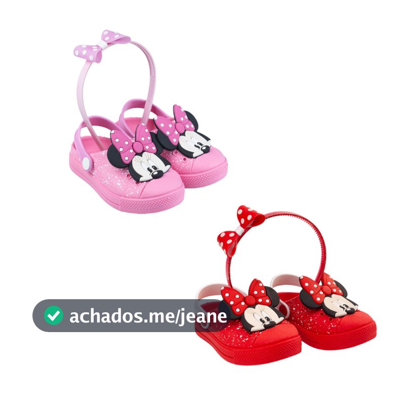 Sandalia Babuche Personagem Moda Infantil Menina e Tiara