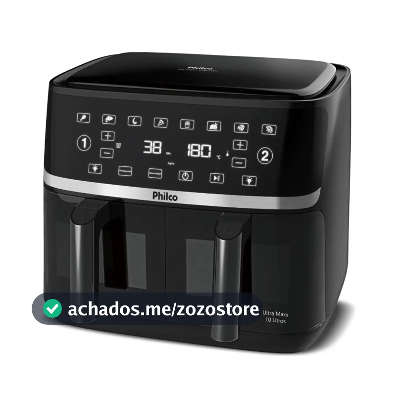 FRITADEIRA AIR FRYER PHILCO 10L CESTO DUAL ZONE 2000W PAF10A 127V