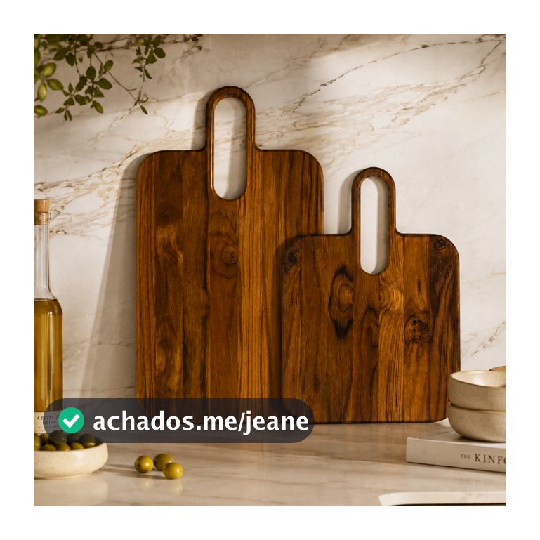 Kit Tábua de Corte Nobre - Decorar Servir Preparar e Ambientar Cozinha Pequena e Grande