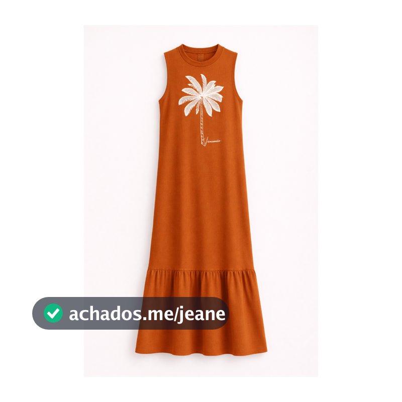 Vestido Feminino Longo Estampa Palm Puff farm