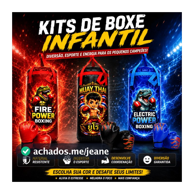 Saco de Pancadas Kit Infantil de Boxe Com Par de Luvas Para Desenvolvimento Coordenação Motora CHEIO