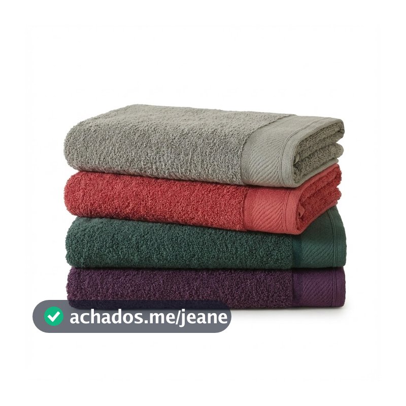 Kit 04 Toalha De Banho Gigante / Banhão - Grossa, Macia - Eleganz - Cinza/Verde/Terracota/Purpura - 72x150cm