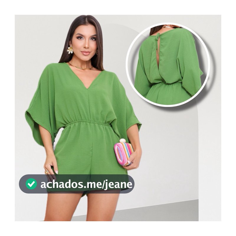 MACAQUINHO FEMININO  DUNA SOLTINHO MACAÇÃO CURTO LUXO AMARRA NAS COSTA