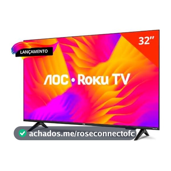 Smart TV 32" HD AOC 32S5155/78G Roku TV Wi-Fi