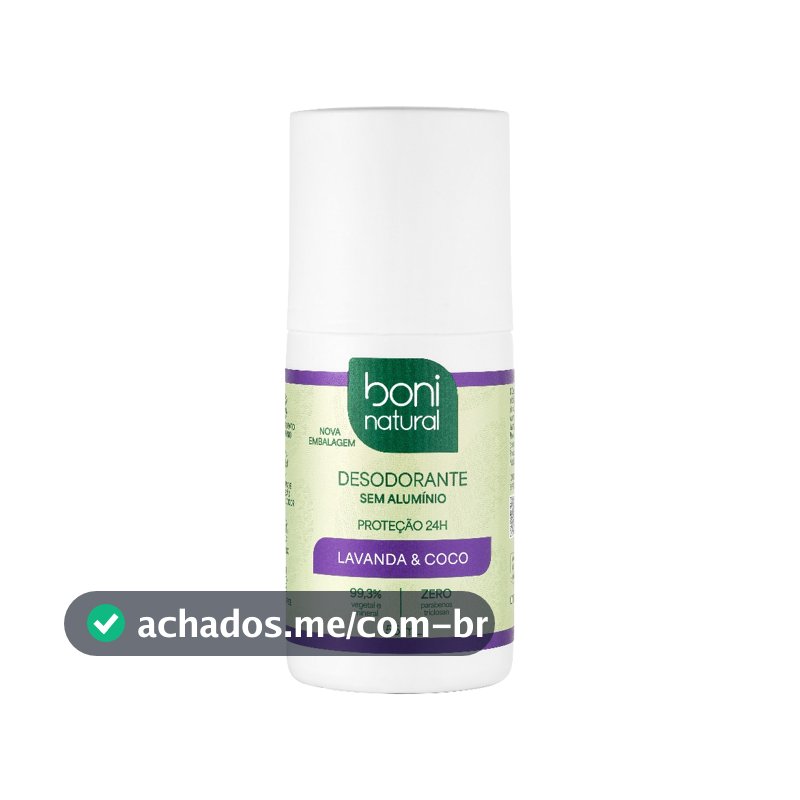 Desodorante Roll-On Lavanda e Coco 55ml Boni Natural