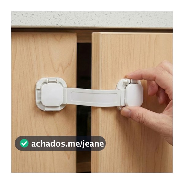 Trava Gaveta Armário Segurança Bebê Criança Protetor Porta Geladeira Vaso Sanitário Branco Infantil Multiuso Resistente