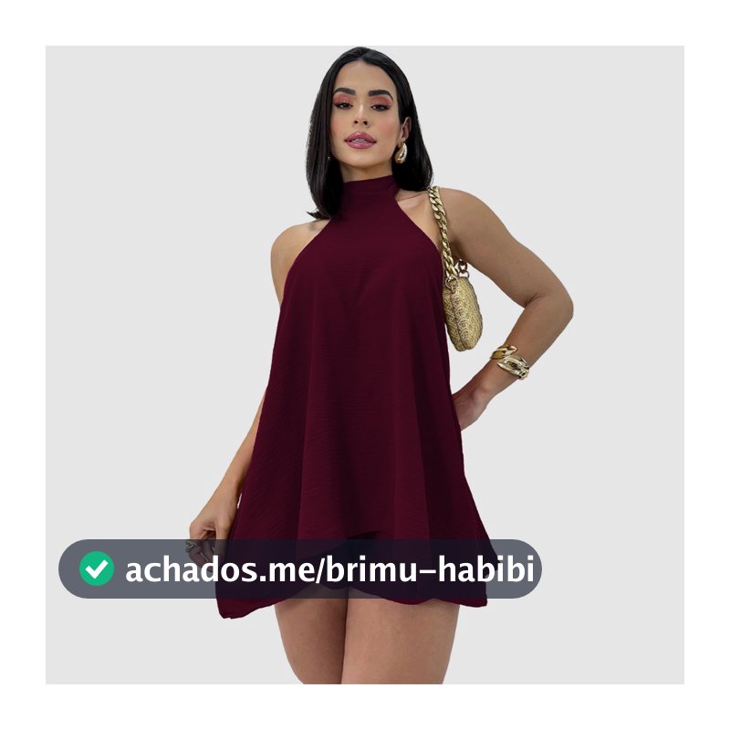 Macaquinho Vestido Soltinho Crepe Duna Frente Única Elegante